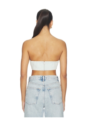 AGOLDE Gwynne Tube Top in Blue. Size XS. Also in M, S, XL.