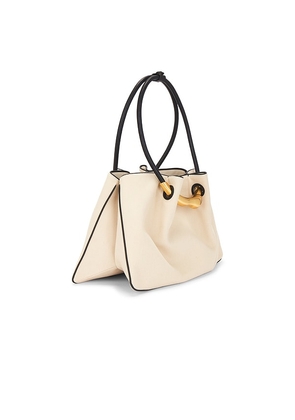 Cult Gaia Asa Satchel Bag in Cream.