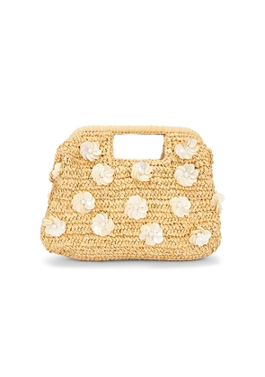 BTB Los Angeles Dottie Clutch Bag in Tan.