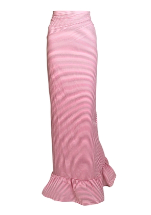 Coniglio Palm Beach Power Ruffled Cotton-Blend Pareo Maxi Skirt - Moda Operandi