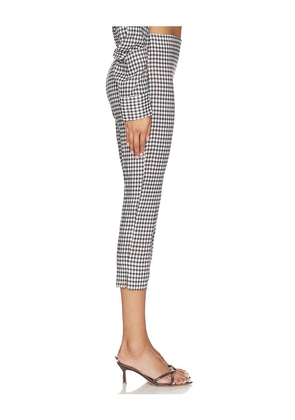 AEXAE x REVOLVE Linen Capri Pant in Black & White. Size XS. Also in S, M, L.