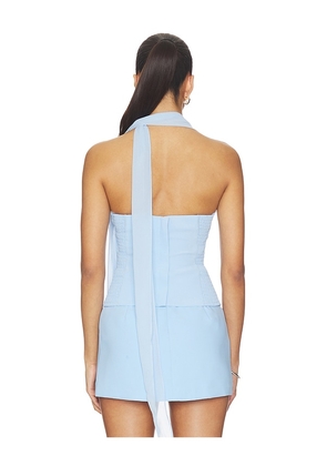 Amanda Uprichard x REVOLVE Olympia Top in Baby Blue. Size XS. Also in M, XL.
