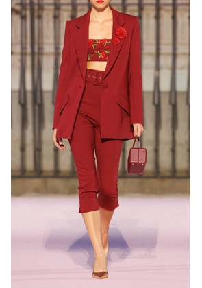 Carolina Herrera Single-Breasted Bi-Stretch Wool Tailored Jacket - Moda Operandi