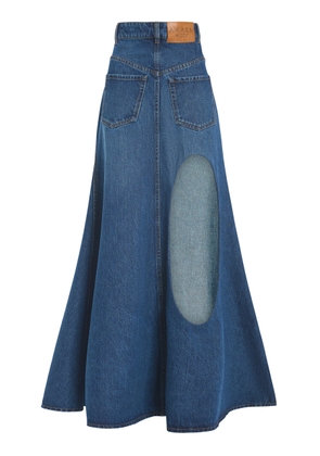 A.W.A.K.E. MODE Cotton Flared Back-to-Front Maxi Skirt with Slit - Moda Operandi
