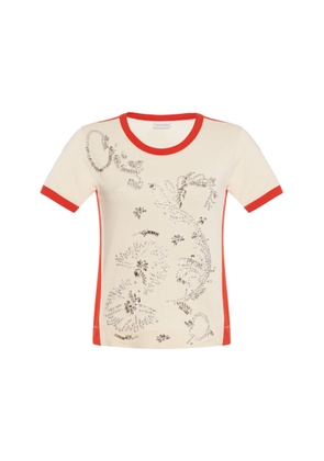 Dries Van Noten Hental Embellished Cotton-Jersey T-Shirt - Moda Operandi