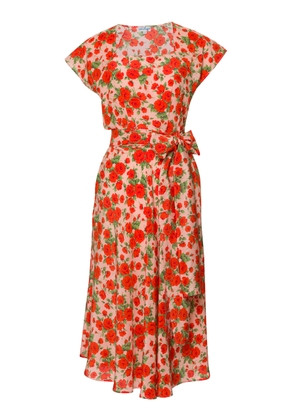 Lena Hoschek Dorothy Floral Silk Midi Dress - Moda Operandi