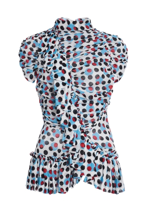 Dries Van Noten Chuchu Polka-Dot Georgette Top - Moda Operandi