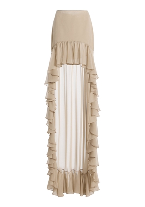 Harithand Dominica Silk Georgette High-Low Maxi Skirt - Moda Operandi