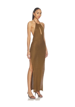 Flook The Label Maxi Dress in Brown. Size S. Also in L, M, XS.