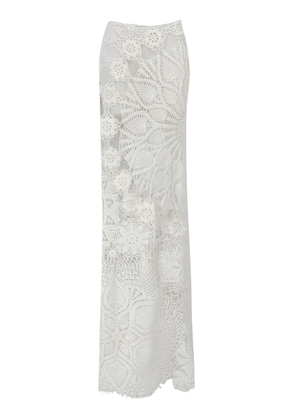 The New Arrivals Ilkyaz Ozel Demeter Lace Cotton Maxi Skirt - Moda Operandi