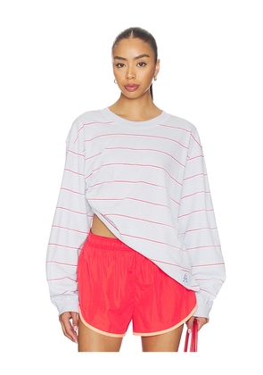 Free People x FP Movement Printed Hustle Layer Top in Baby Blue. Size XS. Also in S, M, L.