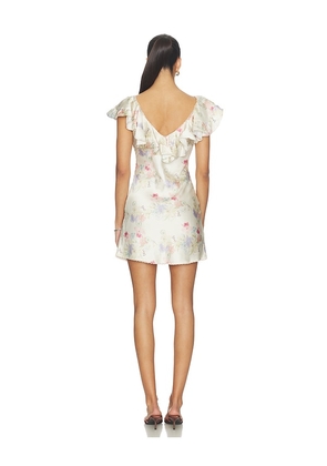For Love & Lemons Lulu Shell Mini Dress in Cream. Size XS. Also in L, M, S, XL.