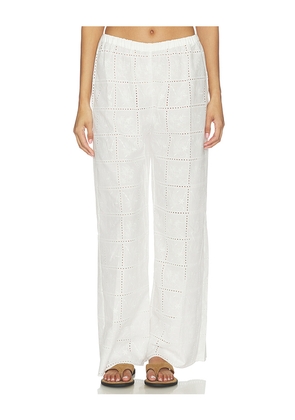 FAITHFULL THE BRAND Mora Pant in White. Size S. Also in XS, M, L, XL.