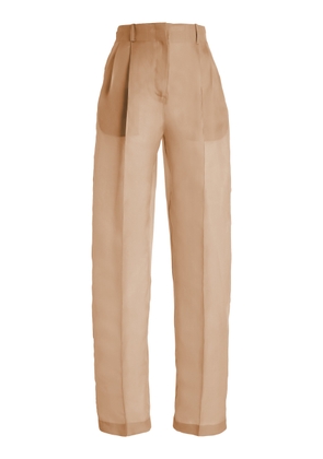 Atelier Prabal Gurung High-Rise Satin-Faced Organza Straight-Leg Pants - Moda Operandi