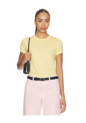 FRAME The Vintage Baby Tee in Lemon. Size XS. Also in S, M, L.