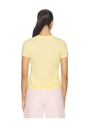 FRAME The Vintage Baby Tee in Lemon. Size XS. Also in S, M.