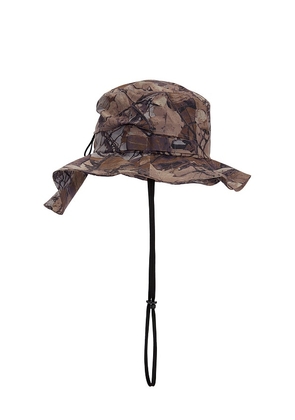Obey Sobo Trail Bucket Hat in Brown.