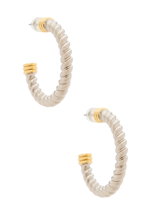 Luv AJ The Sierra Rope Hoops in Metallic Silver,Metallic Gold.