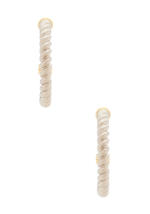 Luv AJ The Sierra Rope Hoops in Metallic Silver,Metallic Gold.