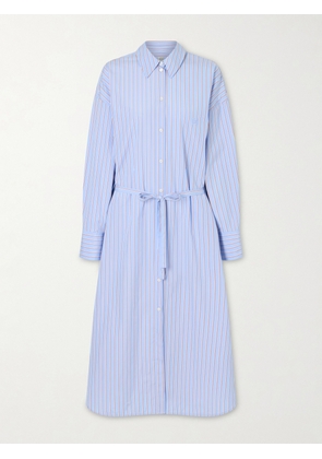 TOTEME - Belted Striped Cotton-poplin Maxi Shirt Dress - Blue - DK32,DK34,DK36,DK38,DK40,DK42,DK44