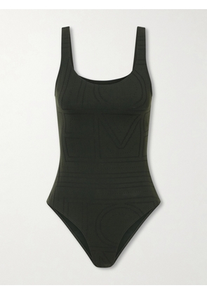TOTEME - Monogram Swimsuit - Green - xx small,x small,small,medium,large,x large
