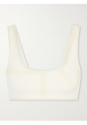TOTEME - Monogram Printed Bikini Top - White - xx small,x small,small,medium,large,x large