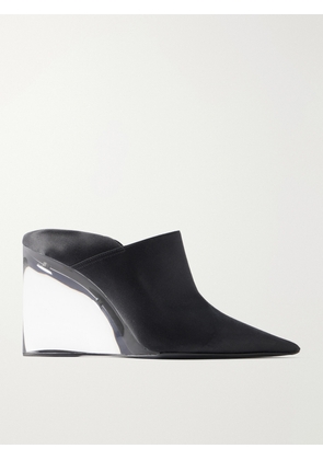 Alaïa - 90 Satin Wedge Mules - Black - IT35,IT36,IT37,IT38,IT39,IT40
