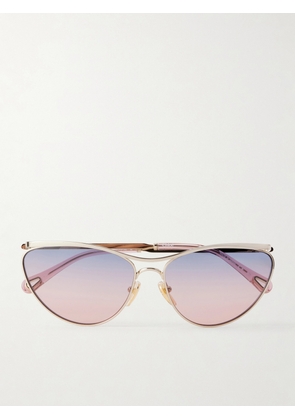 Chloé - Aviator-style Gold-tone Sunglasses - One size