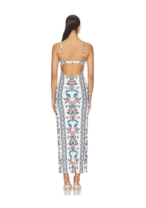 Montce Petal Long Slip Dress in Cream. Size XS. Also in M, L.