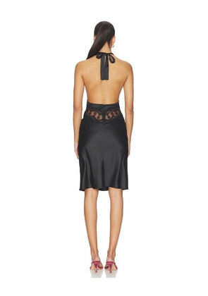 LIONESS Solana Midi Dress in Black. Size XXS. Also in XS, S, M, L, XL, XXL.