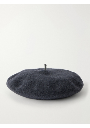 Brunello Cucinelli - Embellished Wool-felt Beret - Black - XS,S,M,L,XL