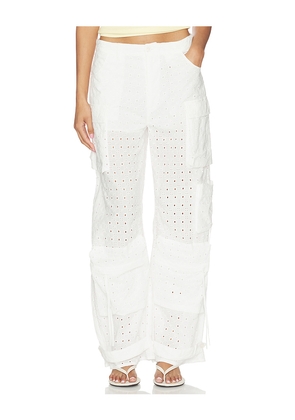 Steve Madden Duo Pant in White. Size S. Also in XS, M, L, XL.