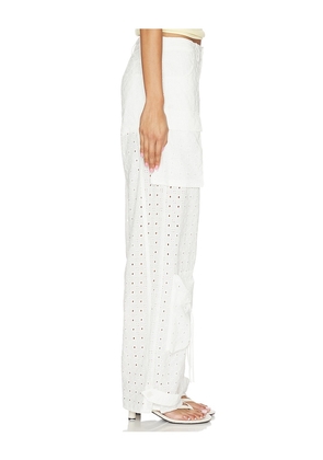 Steve Madden Duo Pant in White. Size S. Also in XS, M, L.