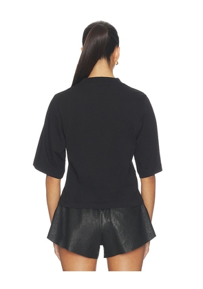 Palm Angels Curved Logo Boxy Tee in Black. Size XS. Also in M, S.