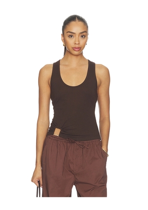 ROAME. Cody Rib Tank in Brown. Size XS. Also in S, M, XL.