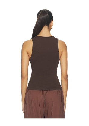 ROAME. Cody Rib Tank in Brown. Size XS. Also in S, M, XL.