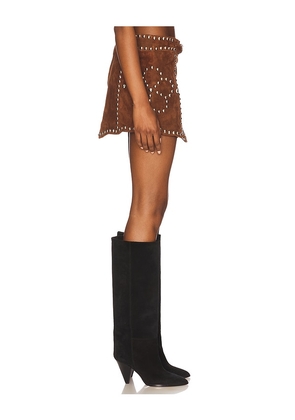 Understated Leather Crazy Life Skirt in Chocolate. Size M. Also in L, XL.