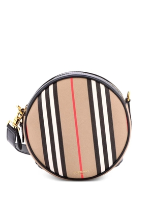 Burberry Pre-Owned Louise Round Bag Icon Stripe E-Canvas belt bag - Brown
