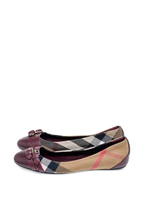Burberry Pre-Owned Nova Check buckled ballet flats - Neutrals