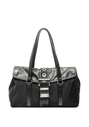 Prada Pre-Owned 1990-2010s buckle-detail tote bag - Black