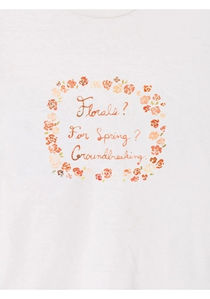 RE/DONE 1950s Boxy floral-print T-shirt - White