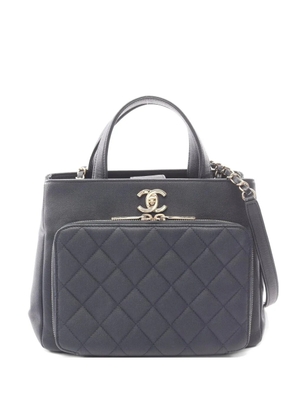 CHANEL Pre-Owned 2019 Business Affinity matelassé shoulder bag - Blue