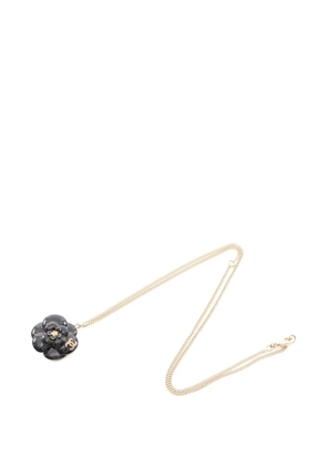 CHANEL Pre-Owned 1986-1988 Camellia Coco Mark necklace - Gold