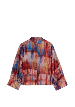 MOMONÌ Franklyn printed silk shirt - Red