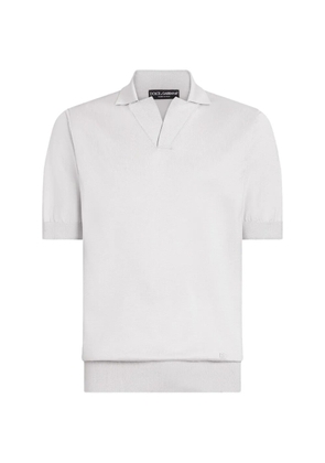 Dolce & Gabbana silk polo shirt - Grey