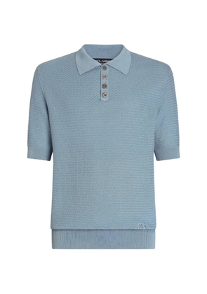 Dolce & Gabbana silk polo shirt - Blue