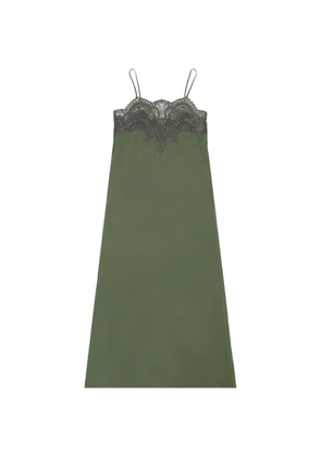 Fortela Alizée lace-trim embroidered maxi dress - Green