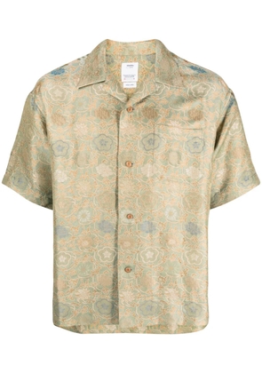 visvim graphic-print silk shirt - Green