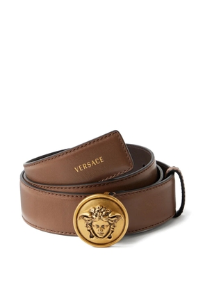 Versace leather belt 3.5 cm - Brown