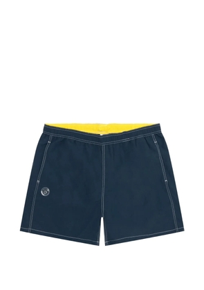 AAPE BY *A BATHING APE® logo-print contrast-stitch shorts - Blue
